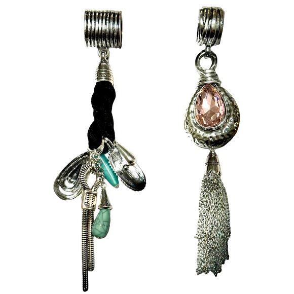 Isabellas Journey 6 Large Scarf Pendants Fashion Jewelry Necklace Slide NWT - Picture 12 of 13